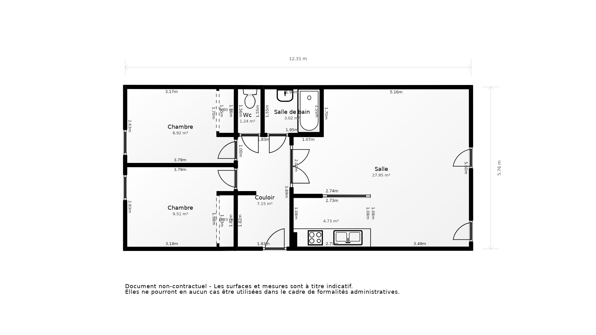 Vente Appartement CERGY - 3 pièces - 61 m² - (95800)