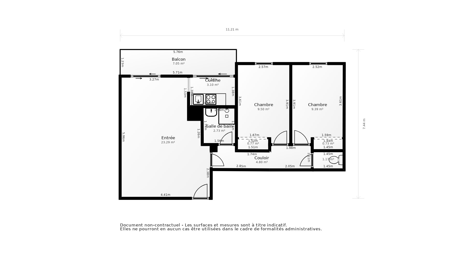 Vente Appartement GUJAN MESTRAS - 3 pièces - 57 m² - (33470)
