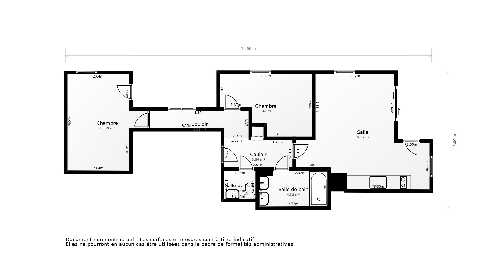 Vente Appartement GRADIGNAN - 3 pièces - 60 m² - (33170)