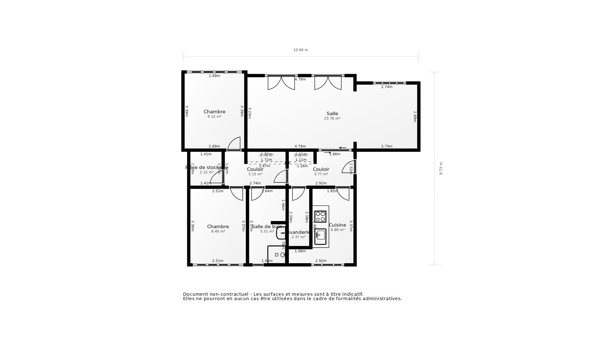 Vente Appartement LA GARENNE COLOMBES - 3 pièces - 67 m² - (92250)