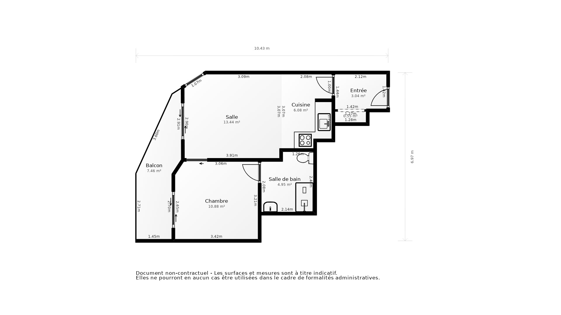 Vente Appartement MONTPELLIER - 2 pièces - 40 m² - (34090)