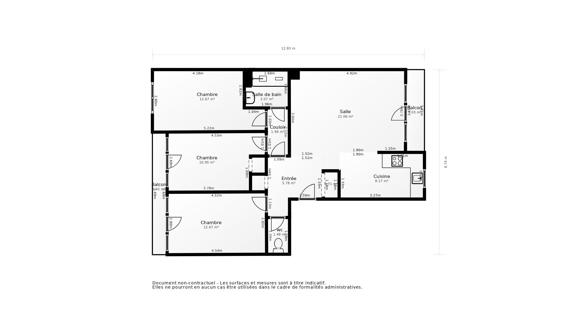 Vente Appartement LE MESNIL LE ROI - 5 pièces - 86 m² - (78600)