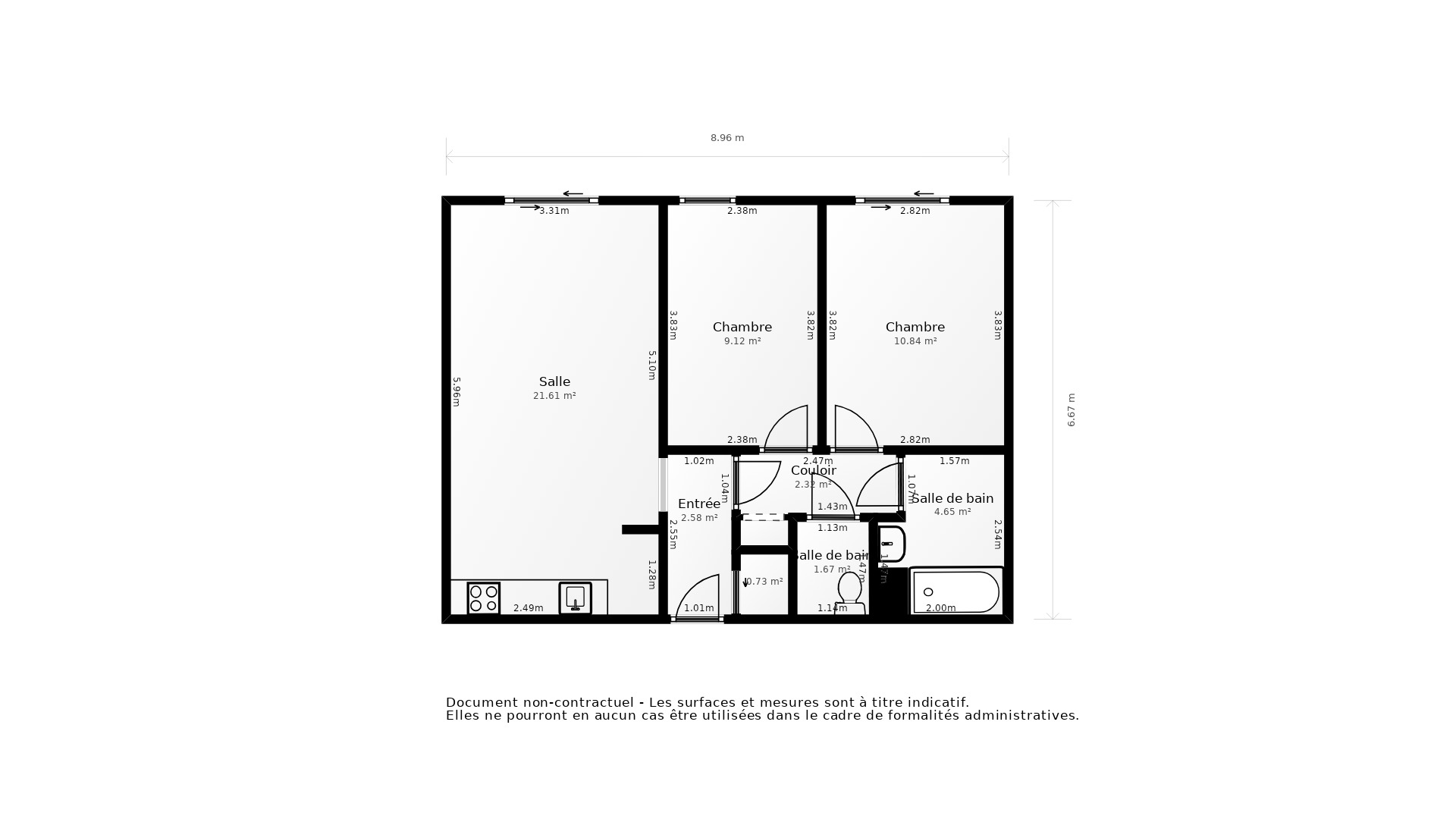Vente Appartement Aubergenville - 3 pièces - 58 m² - (78410)