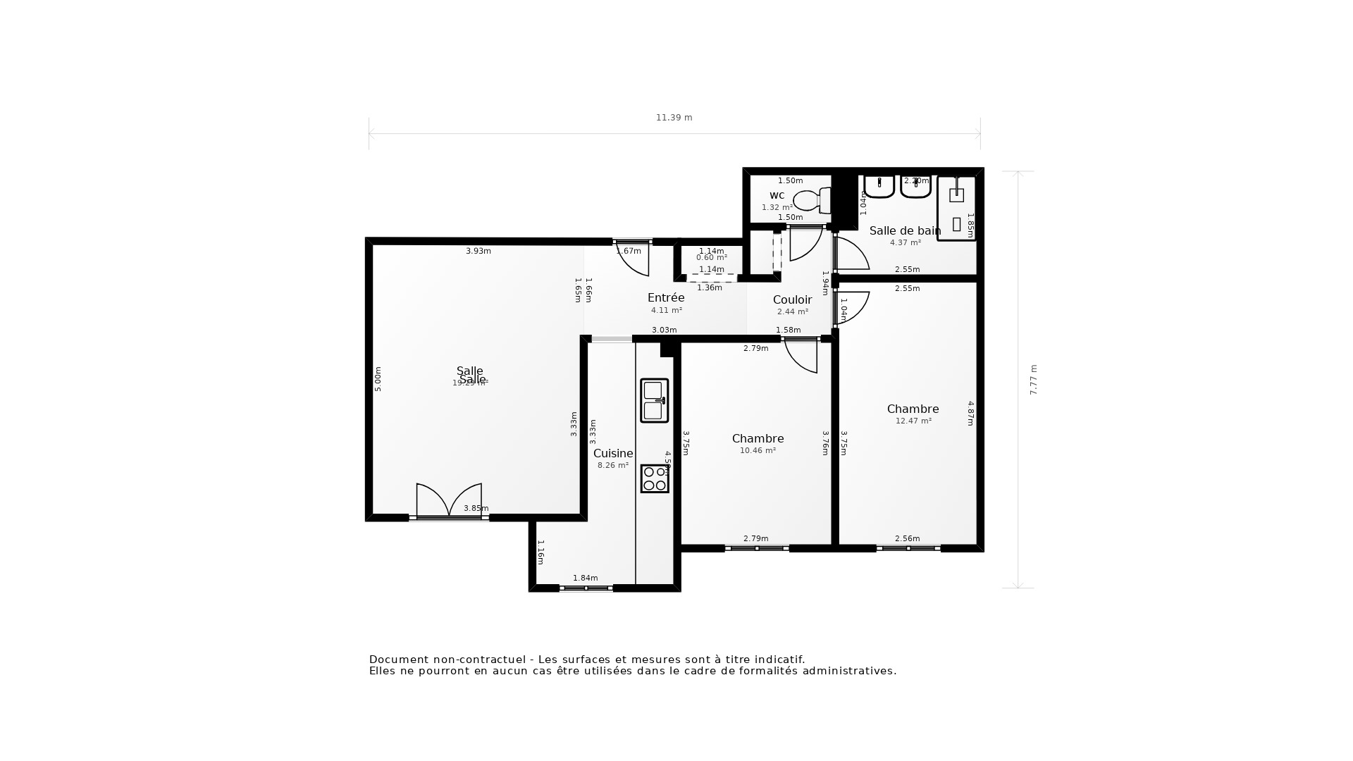 Vente Appartement MERIGNAC - 3 pièces - 65 m² - (33700)