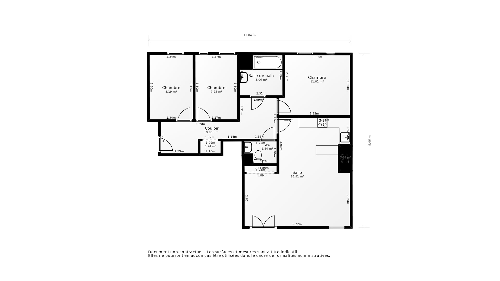 Vente Appartement BORDEAUX - 4 pièces - 82 m² - (33300)