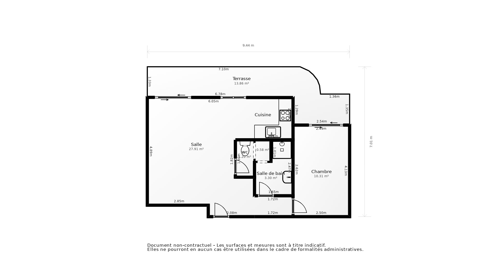 Vente Appartement EPINAY SUR SEINE - 2 pièces - 46 m² - (93800)