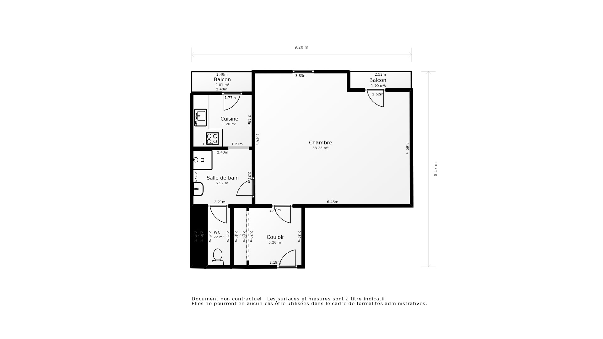 Vente Appartement Bordeaux - 1 pièce - 45 m² - (33000)