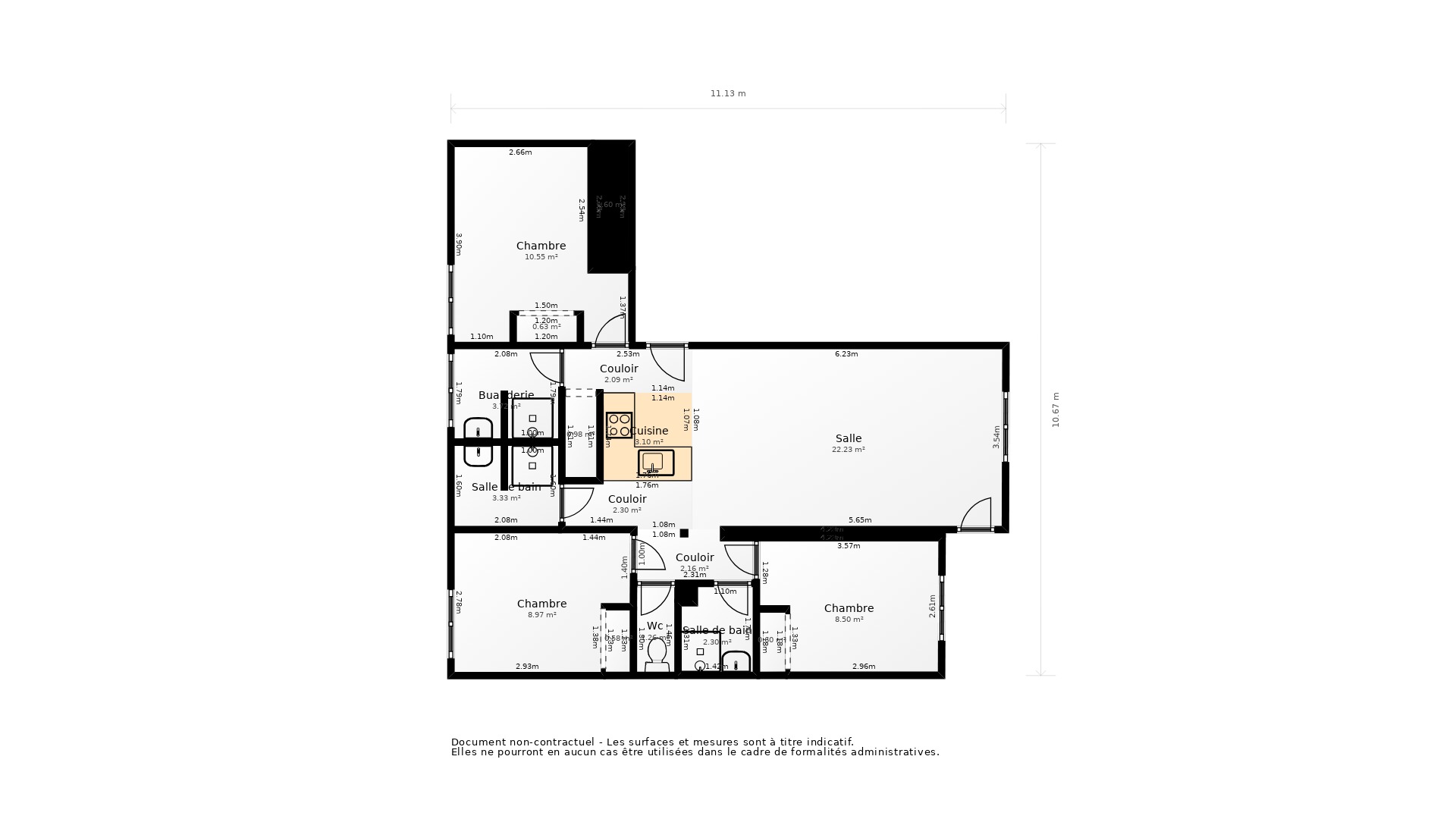 Vente Appartement MERIGNAC - 4 pièces - 71 m² - (33700)