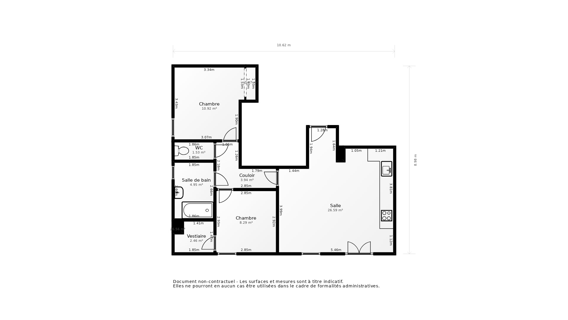 Vente Appartement Bordeaux - 3 pièces - 66 m² - (33100)