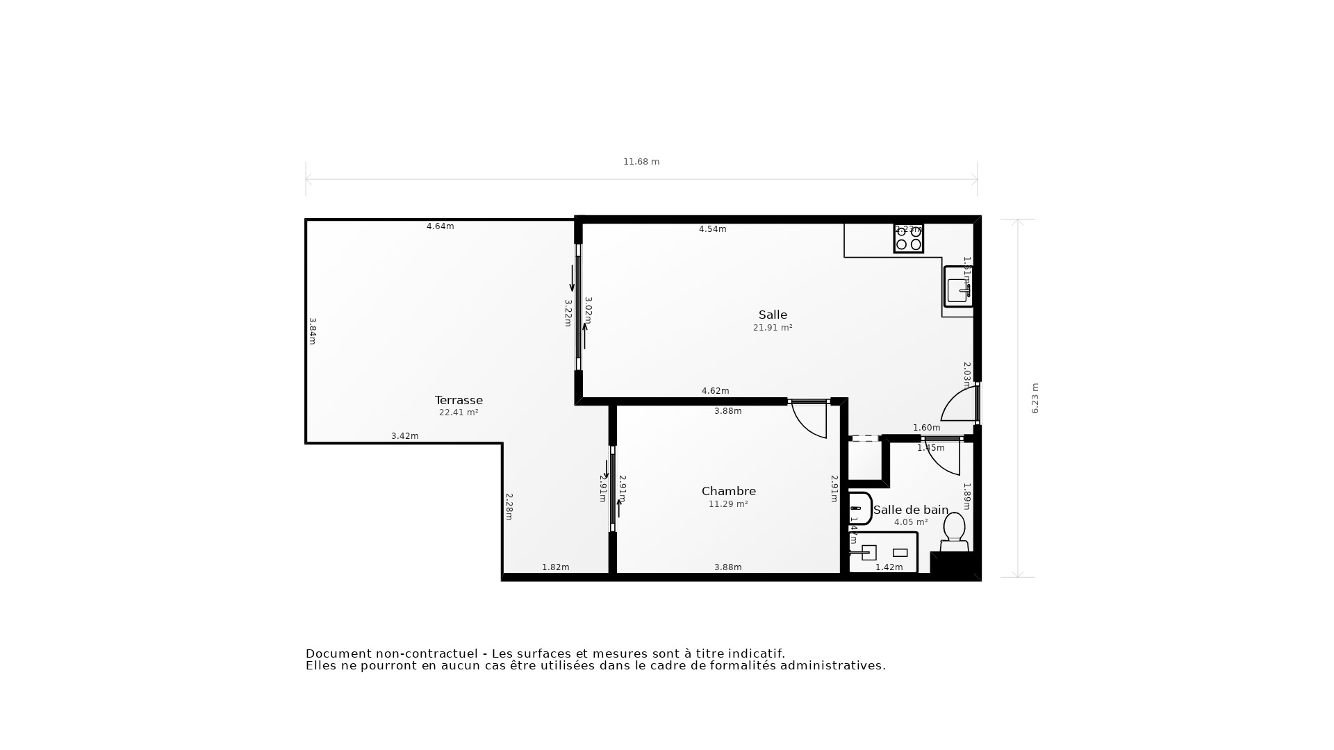 Vente Appartement LE HAILLAN - 2 pièces - 40 m² - (33185)