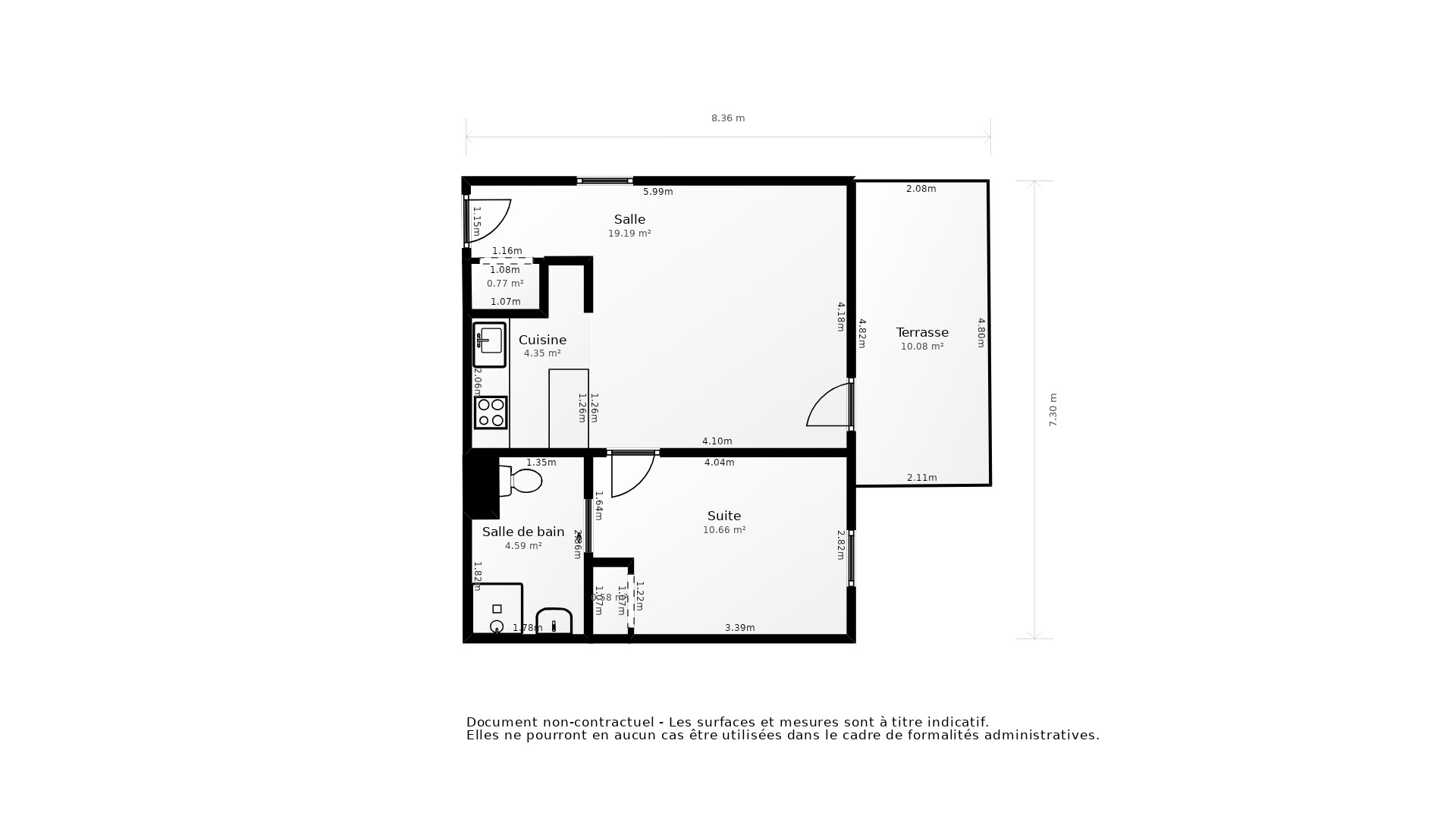 Vente Appartement MERIGNAC - 2 pièces - 42 m² - (33700)