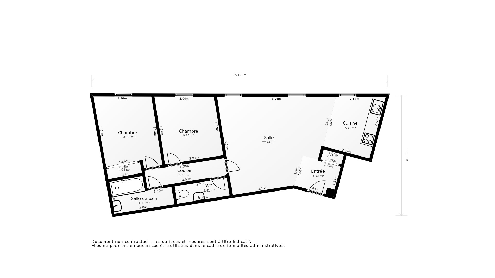 Vente Appartement TALENCE - 3 pièces - 61 m² - (33400)