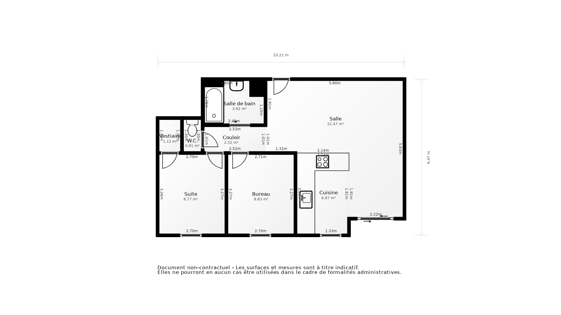 Vente Appartement TOULOUSE - 3 pièces - 63 m² - (31200)