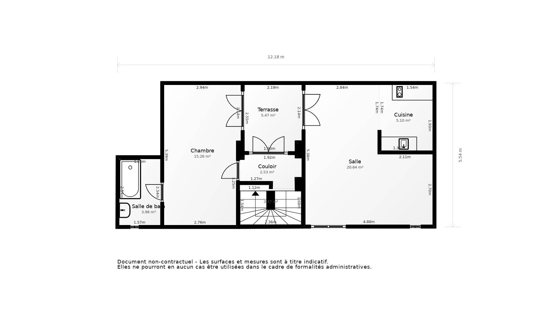 Vente Appartement BORDEAUX - 2 pièces - 44 m² - (33000)