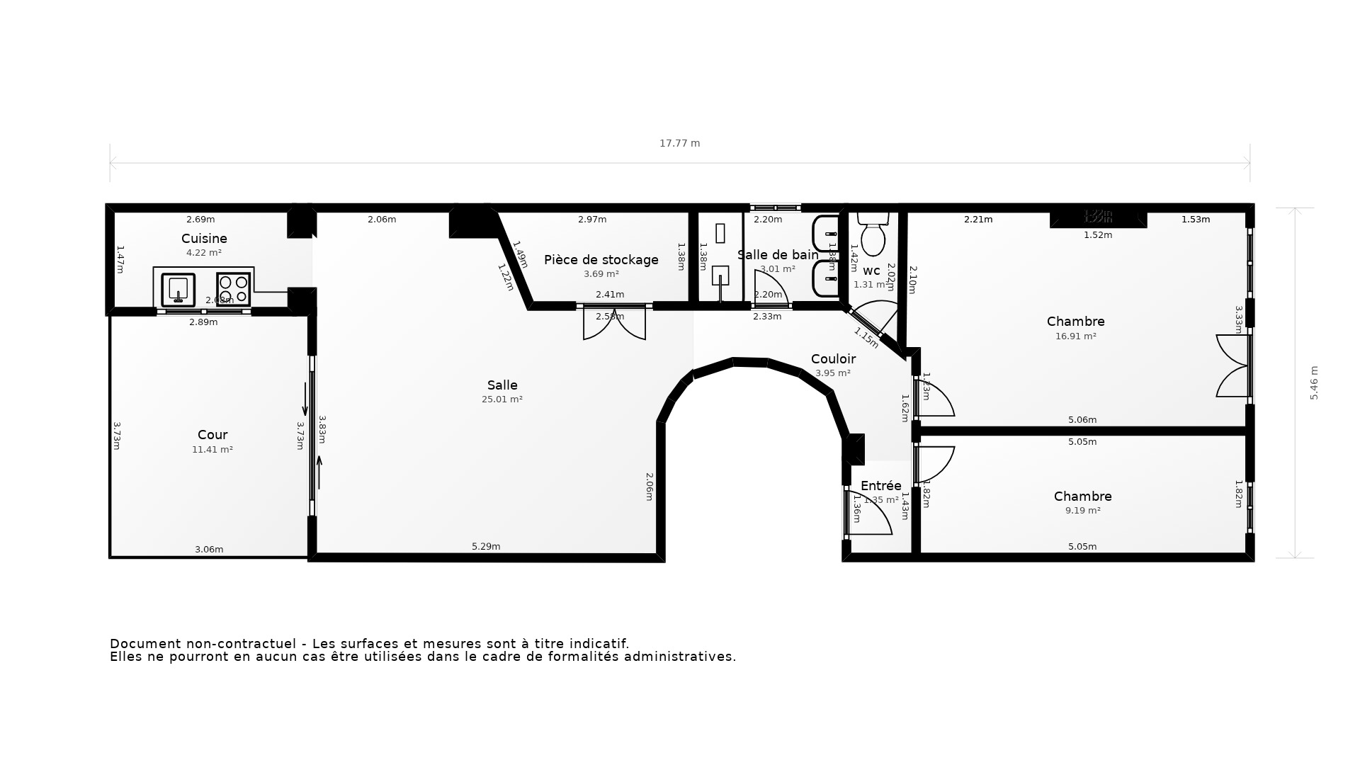 Vente Appartement BORDEAUX - 3 pièces - 71 m² - (33000)