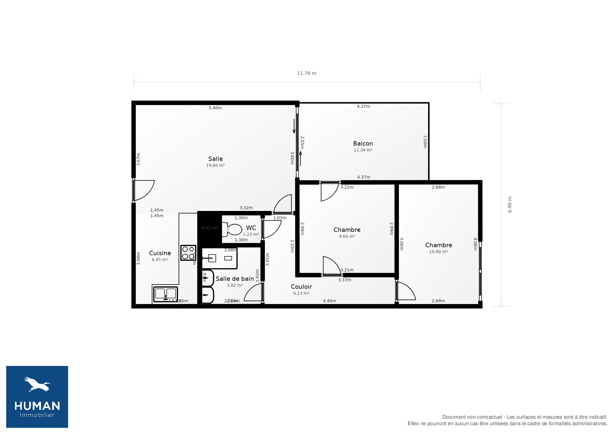 Vente Appartement Pompignac - 3 pièces - 66 m² - (33370)