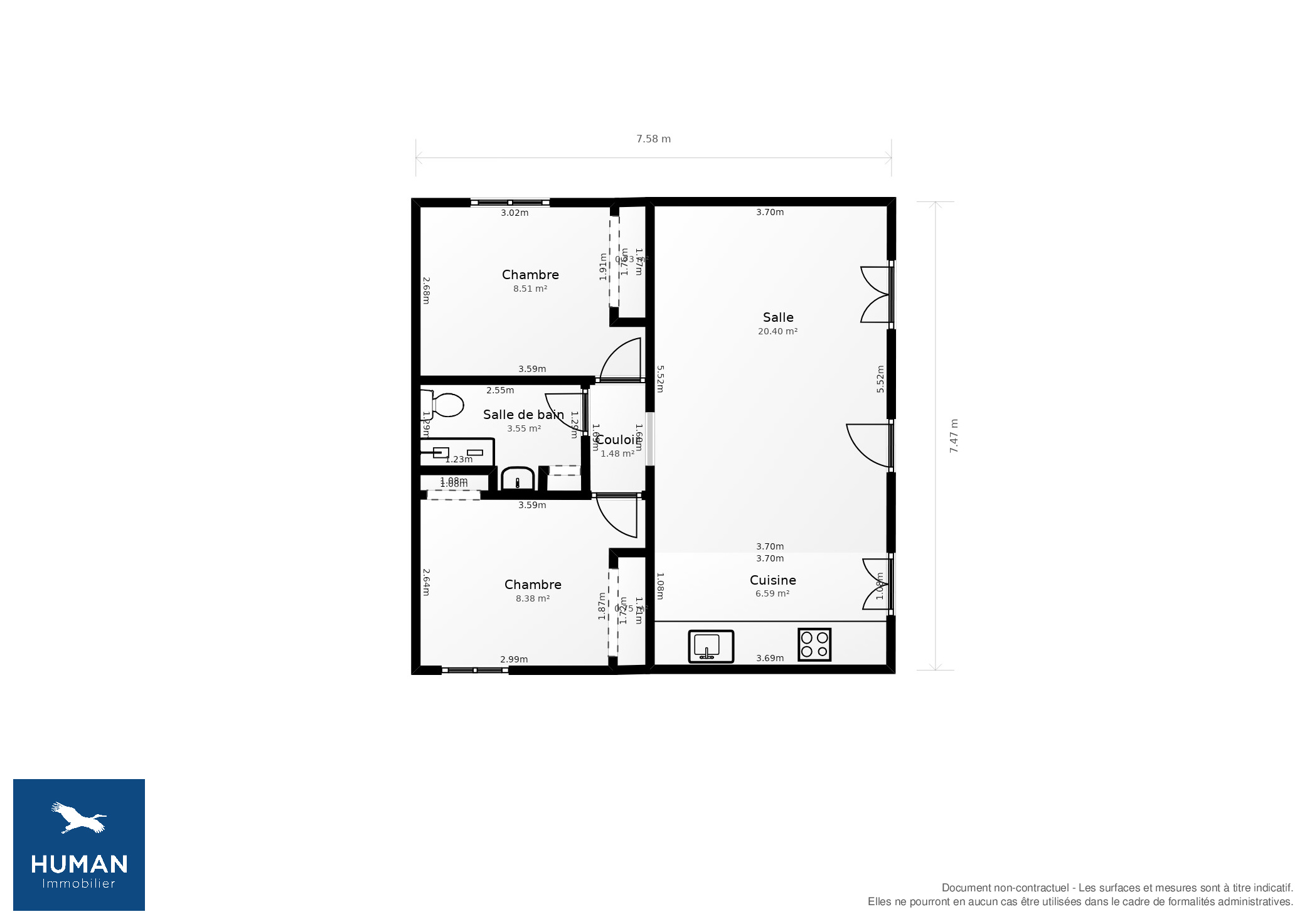 Vente Maison Bias - 3 pièces - 65 m² - (40170)