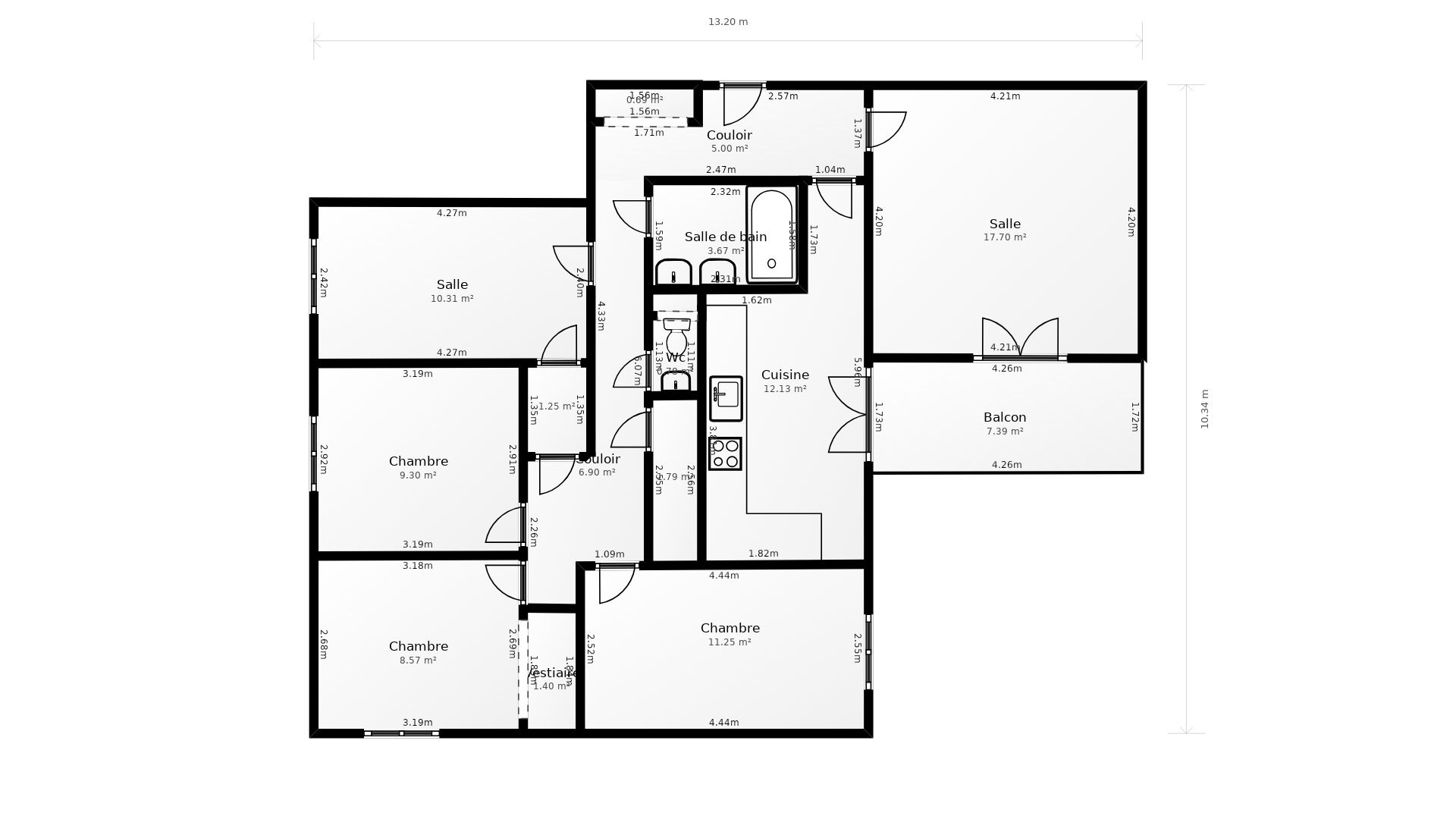 Vente Appartement LA MULATIERE - 5 pièces - 95 m² - (69350)