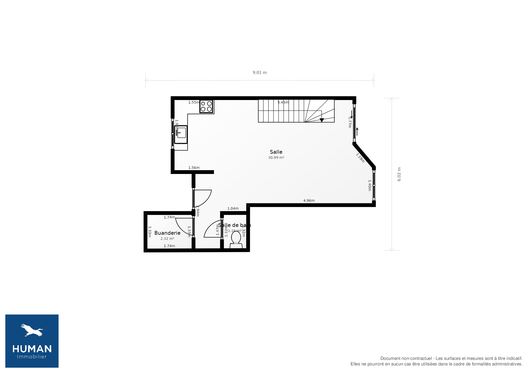 Vente Maison Dieupentale - 3 pièces - 67 m² - (82170)