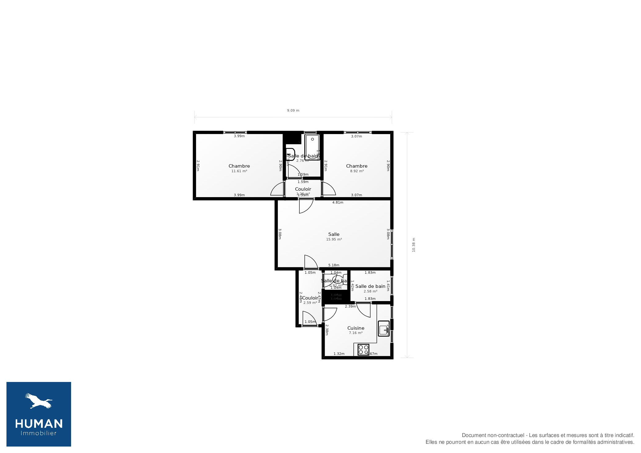 Vente Appartement Brest - 3 pièces - 60 m² - (29200)