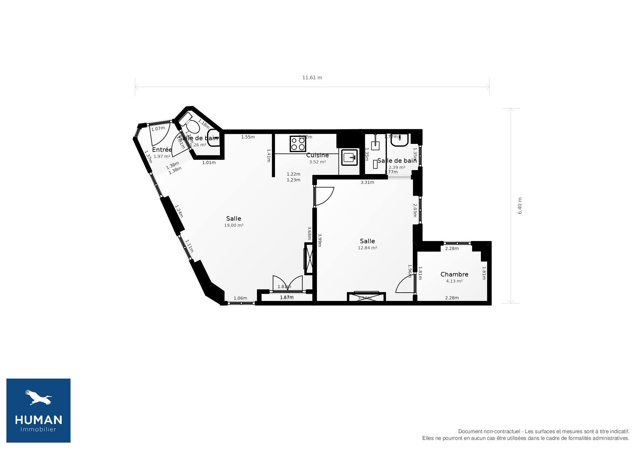 Vente Appartement Lyon - 2 pièces - 49 m² - (69005)