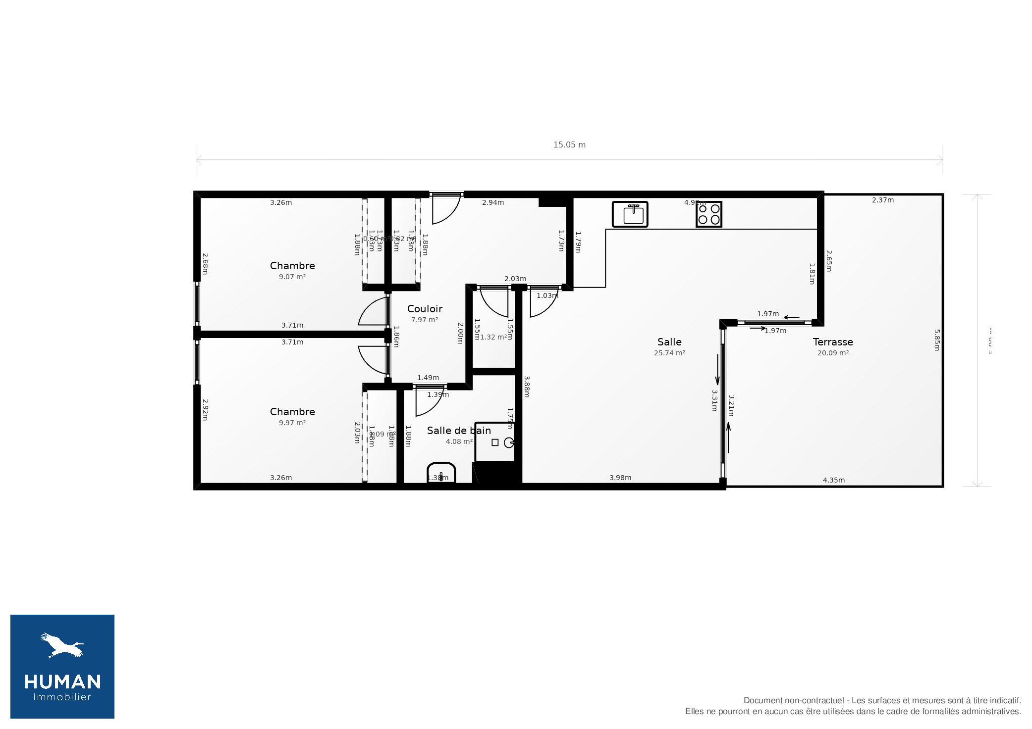 Vente Appartement Pont-l'Abbé - 3 pièces - 60 m² - (29120)