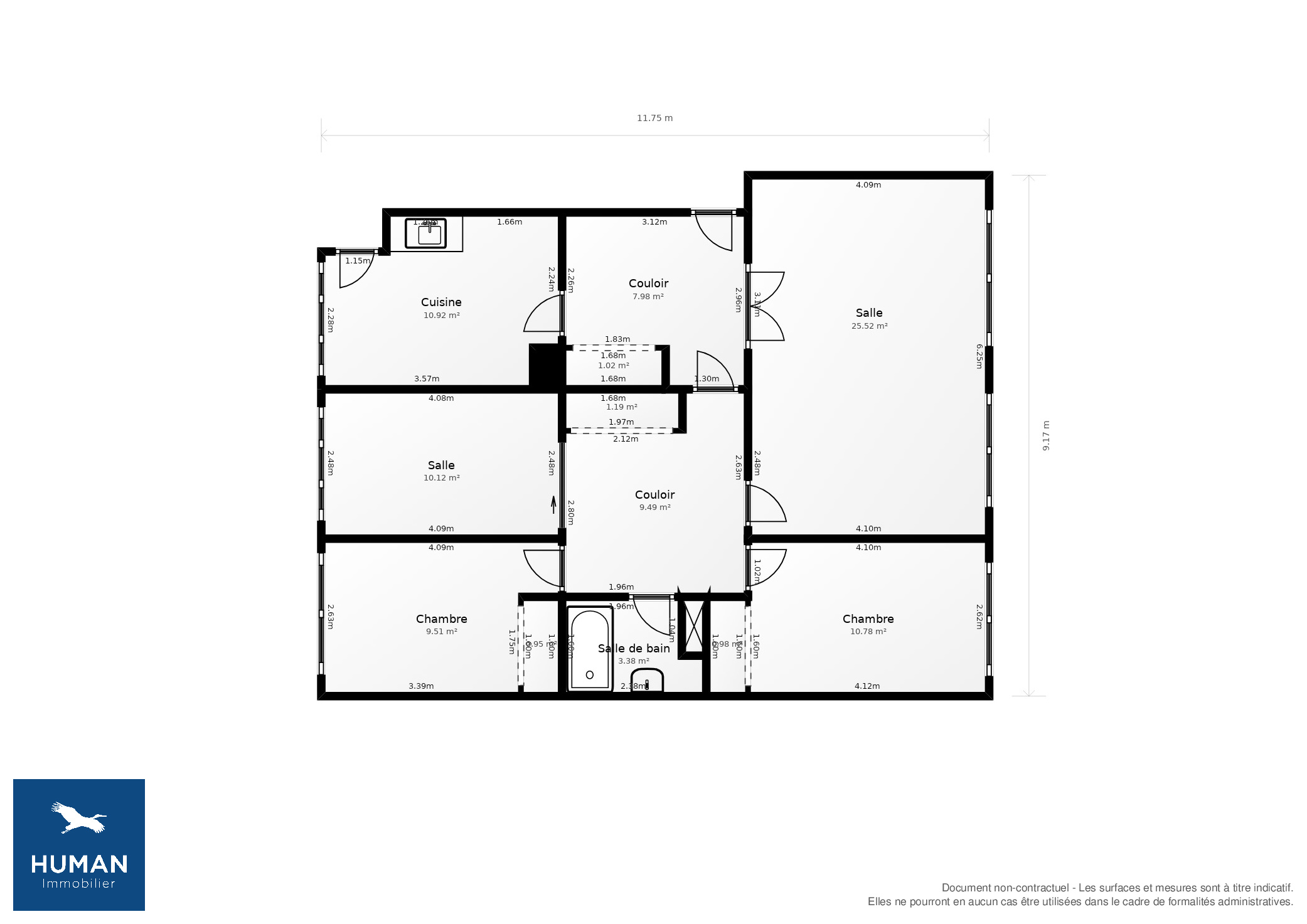 Vente Appartement Bron - 5 pièces - 94 m² - (69500)