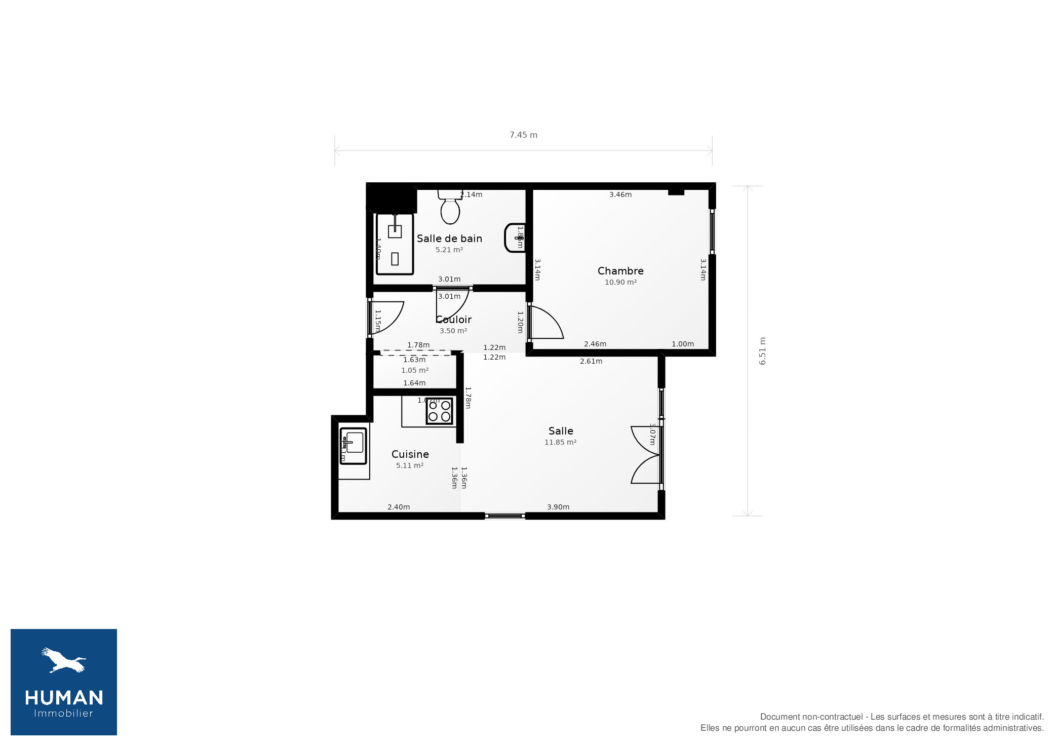 Vente Appartement Saint-Jean-d'Illac - 2 pièces - 43 m² - (33127)