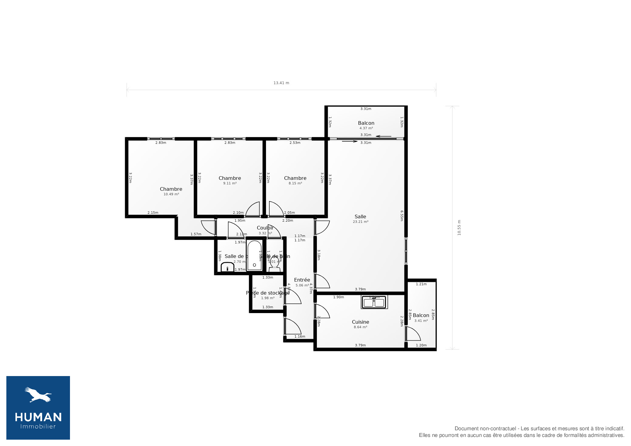 Vente Appartement Saint-Genis-Laval - 5 pièces - 85 m² - (69230)