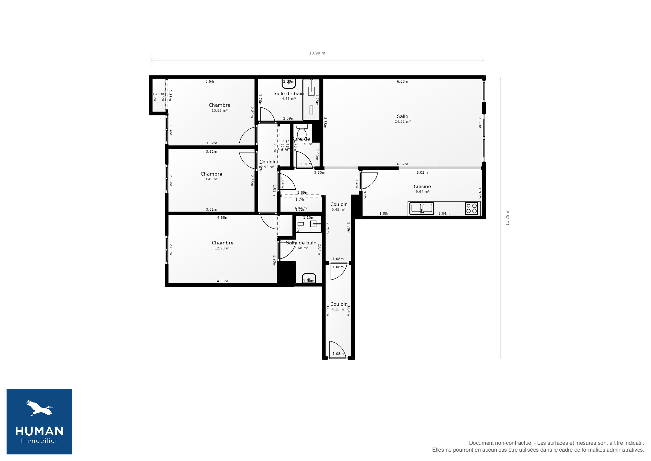 Vente Appartement Bordeaux - 4 pièces - 97 m² - (33300)