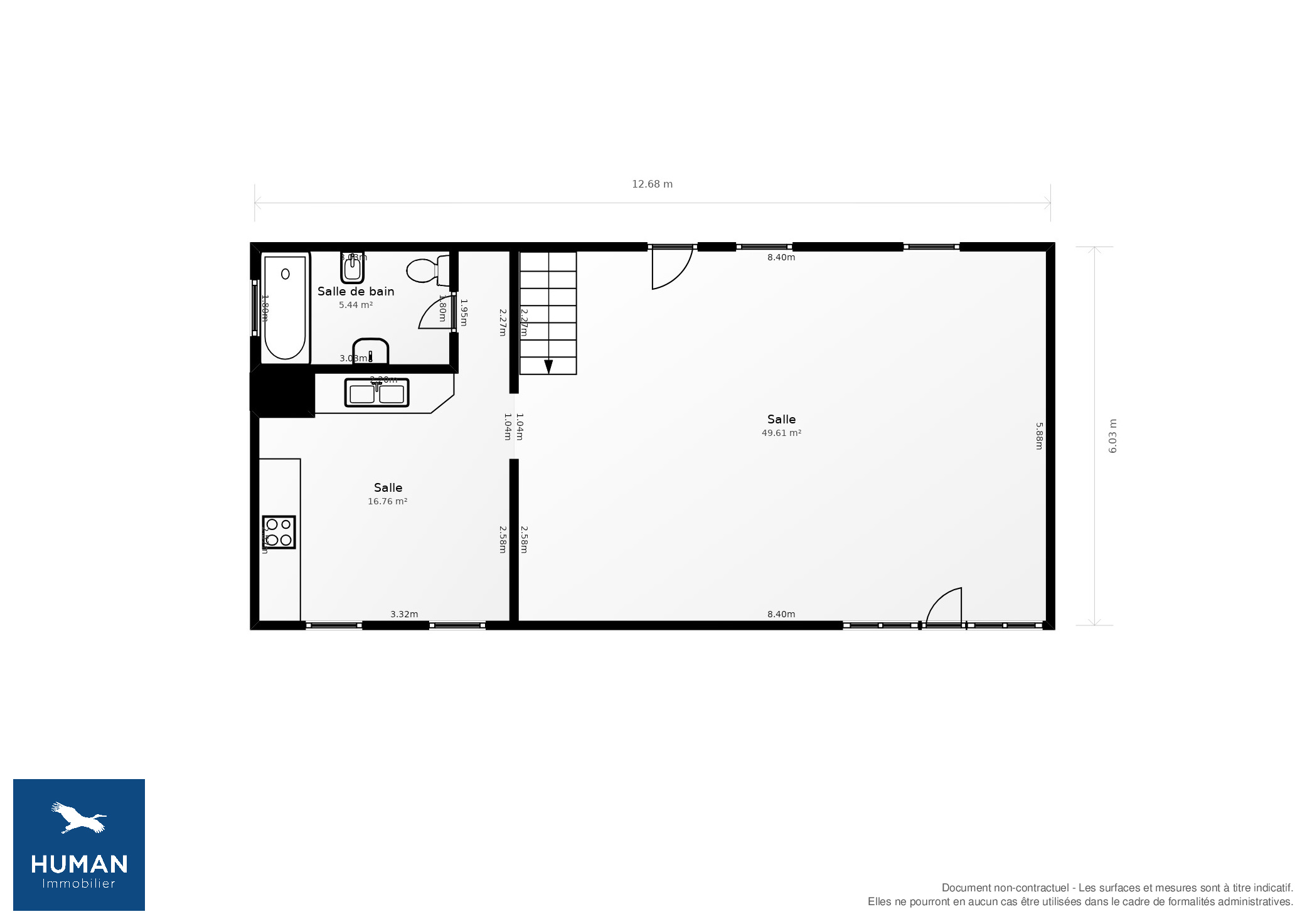 Vente Maison Vielle-Saint-Girons - 3 pièces - 61 m² - (40560)