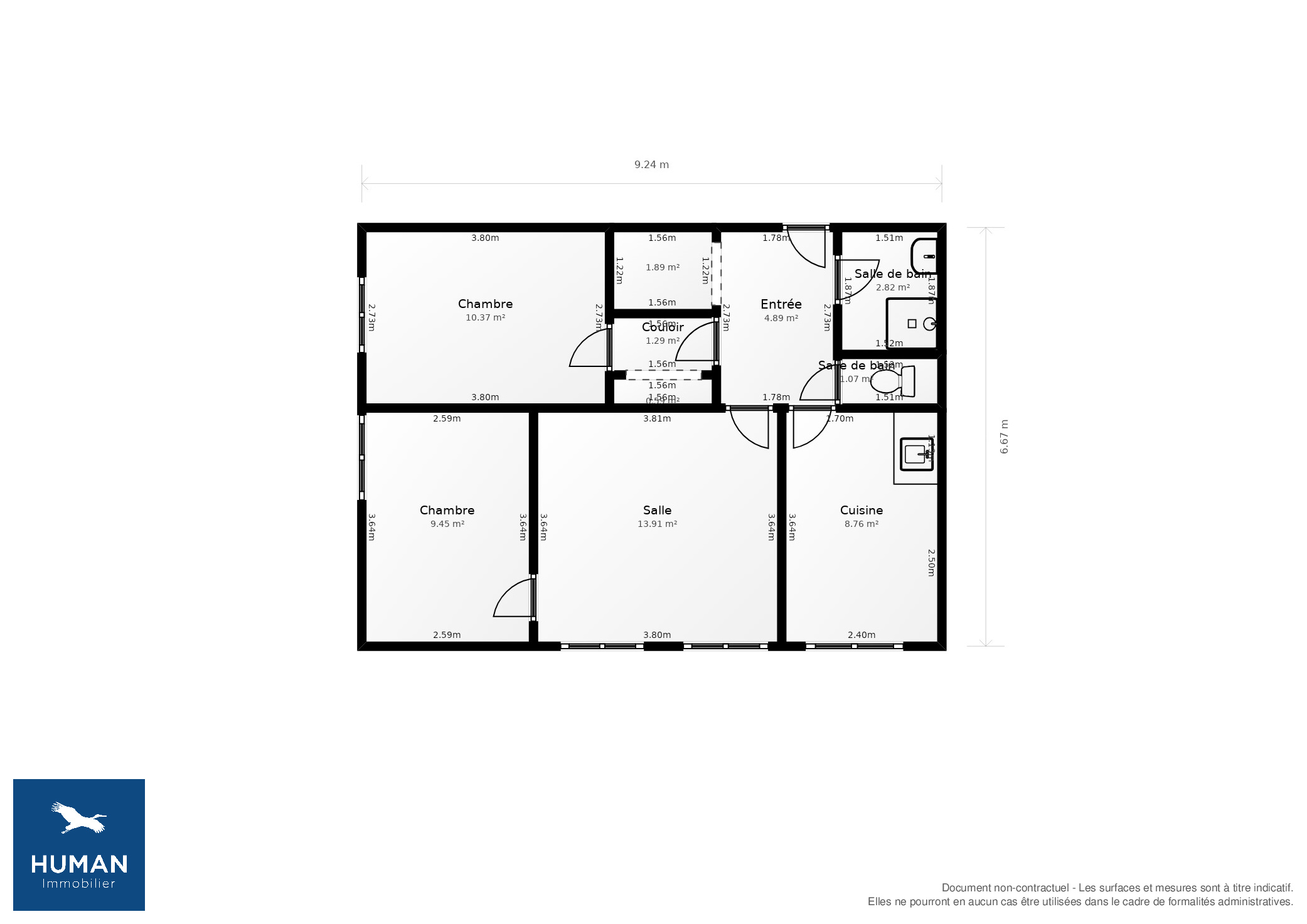 Vente Appartement Lyon - 3 pièces - 60,5 m² - (69005)