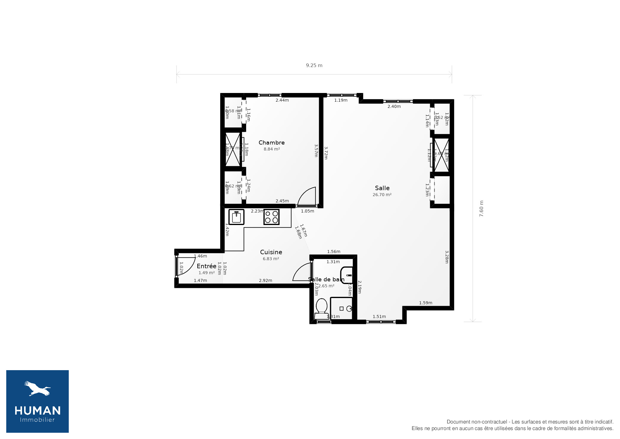Vente Appartement Lyon - 2 pièces - 50 m² - (69006)