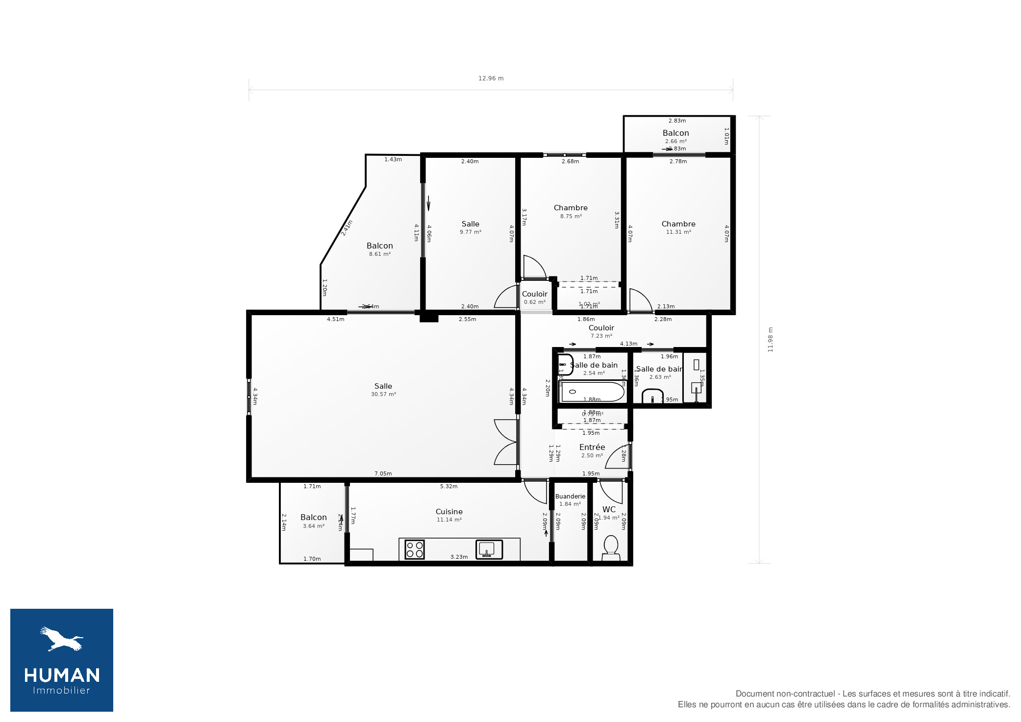Vente Appartement Mérignac - 5 pièces - 88 m² - (33700)