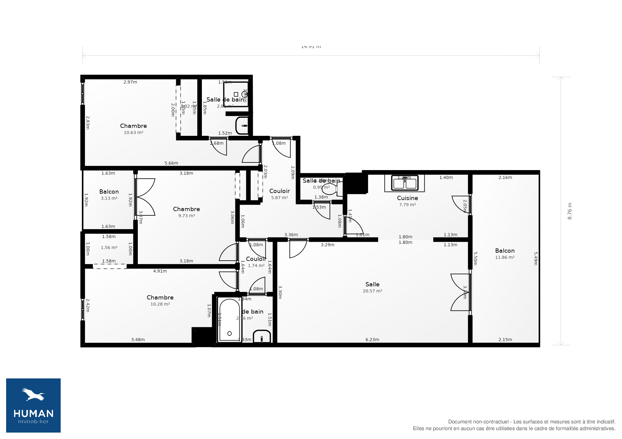 Vente Appartement Lyon - 4 pièces - 85 m² - (69007)