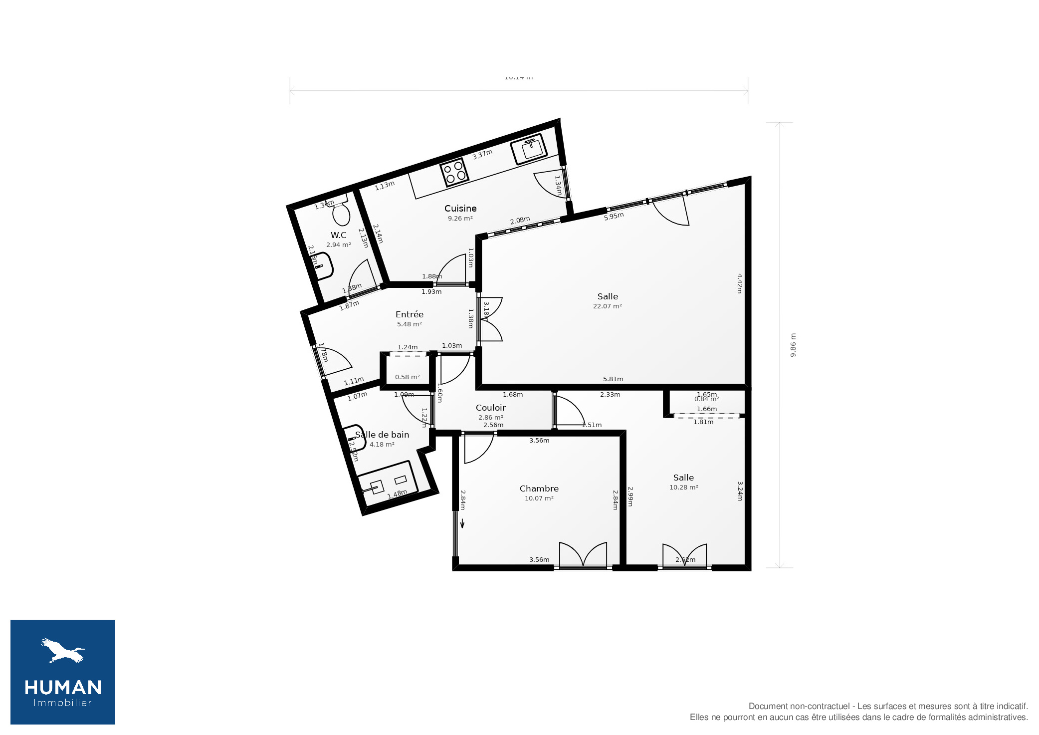 Vente Appartement Bordeaux - 3 pièces - 72 m² - (33000)