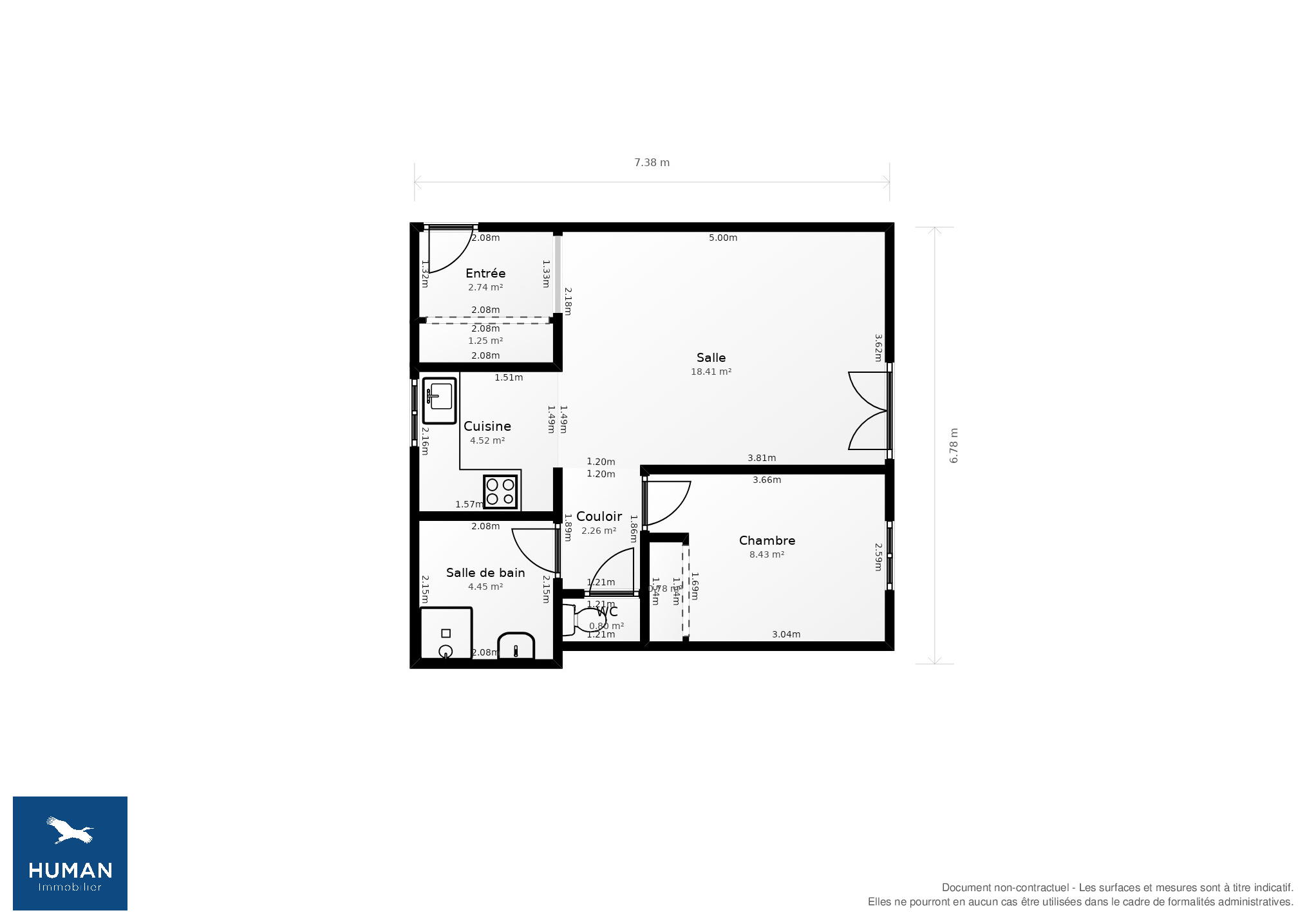 Vente Appartement Mérignac - 2 pièces - 43 m² - (33700)