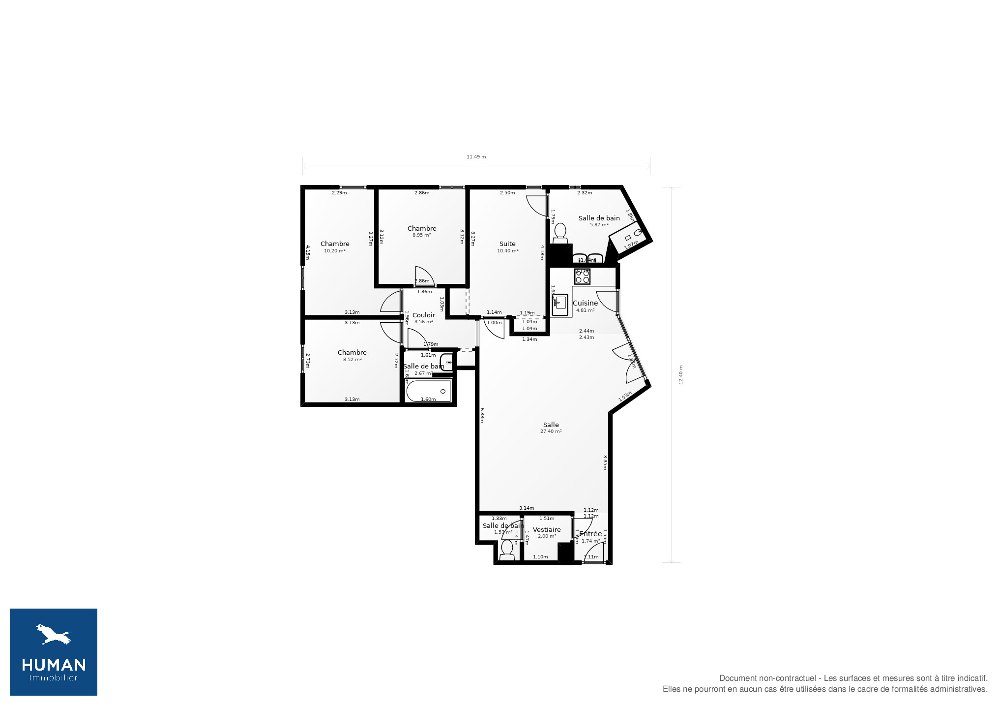 Vente Appartement Bordeaux - 5 pièces - 102 m² - (33800)