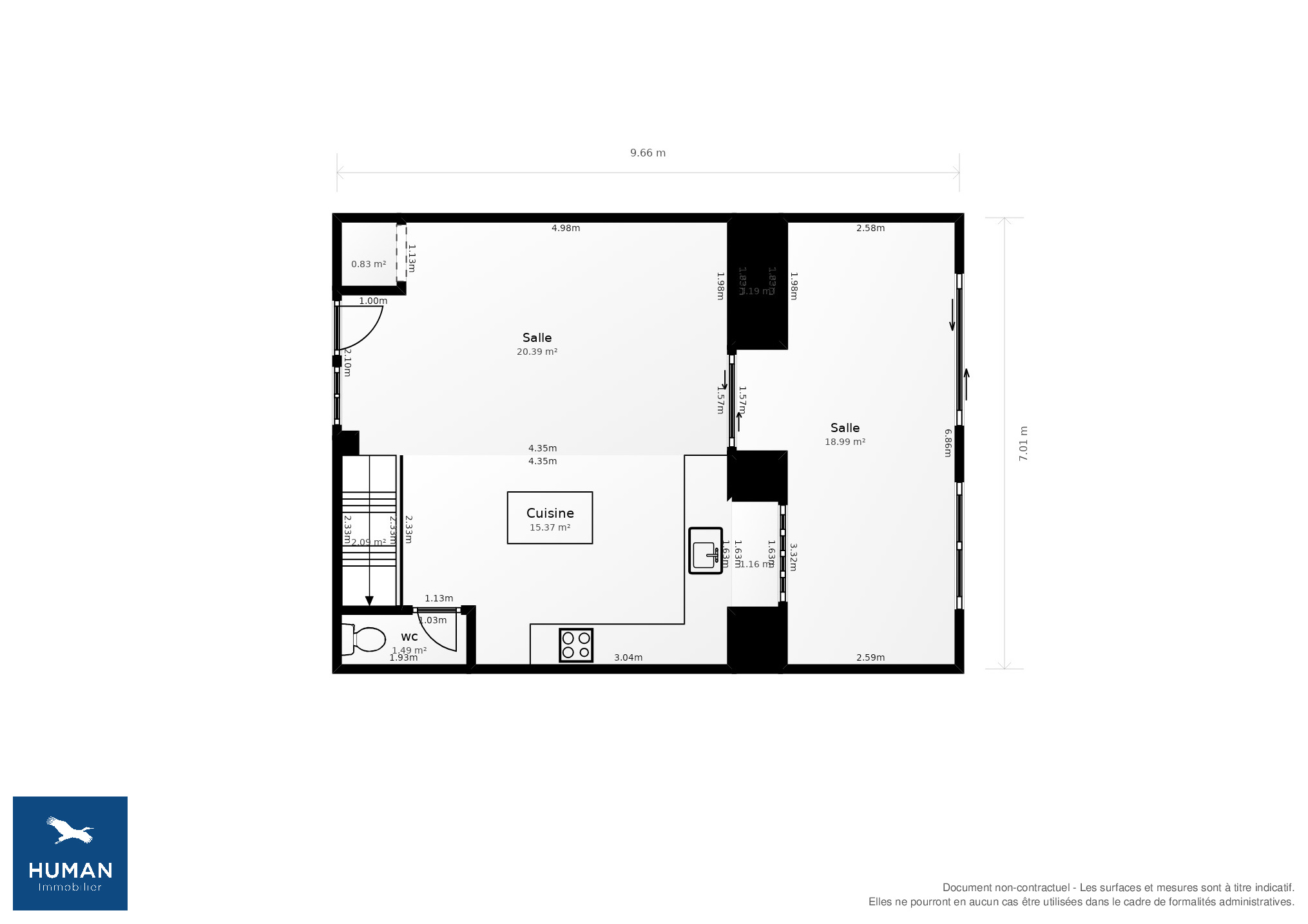 Vente Maison Saint-Sever - 3 pièces - 104 m² - (40500)