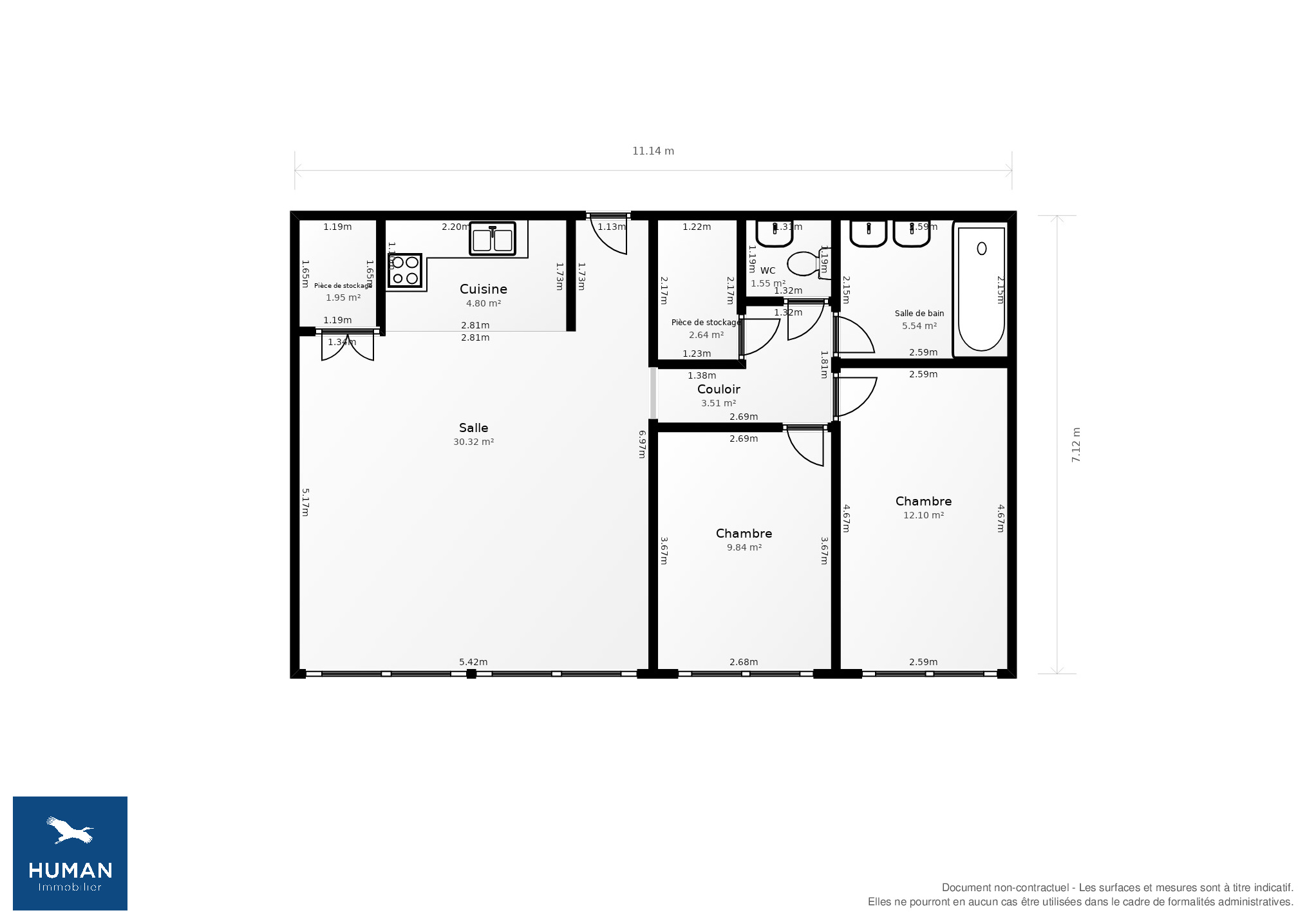 Vente Appartement Eysines - 3 pièces - 72 m² - (33320)
