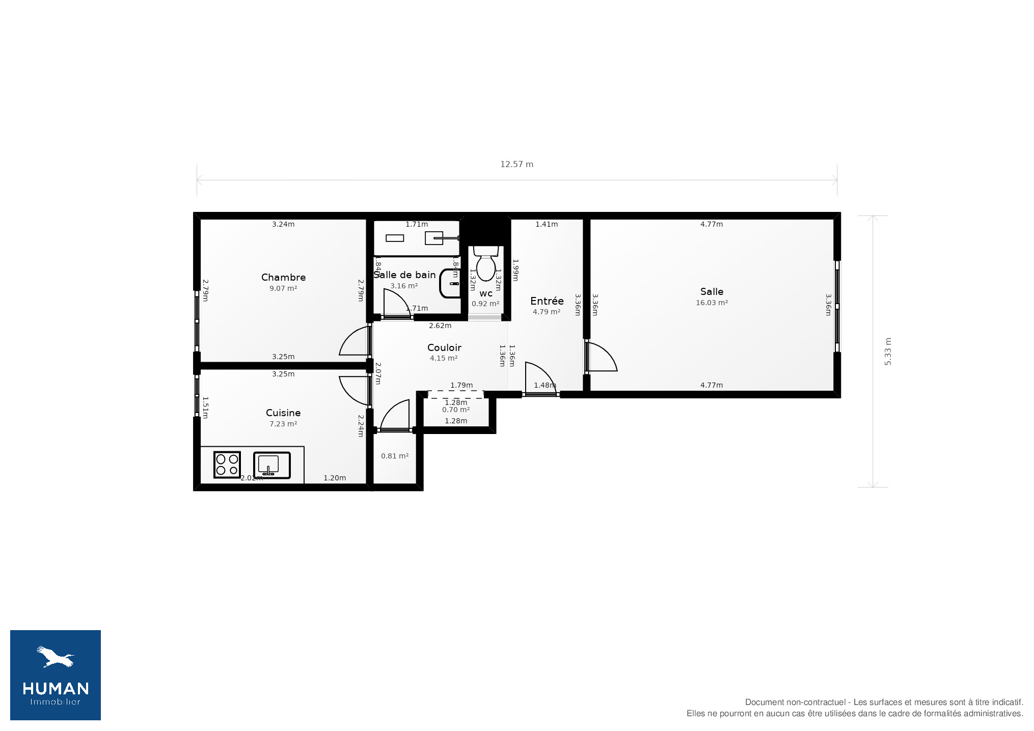 Vente Appartement Tours - 2 pièces - 52 m² - (37000)