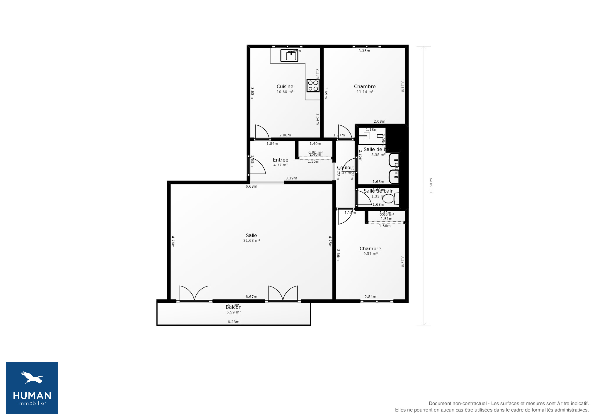 Vente Appartement Brest - 4 pièces - 85 m² - (29200)