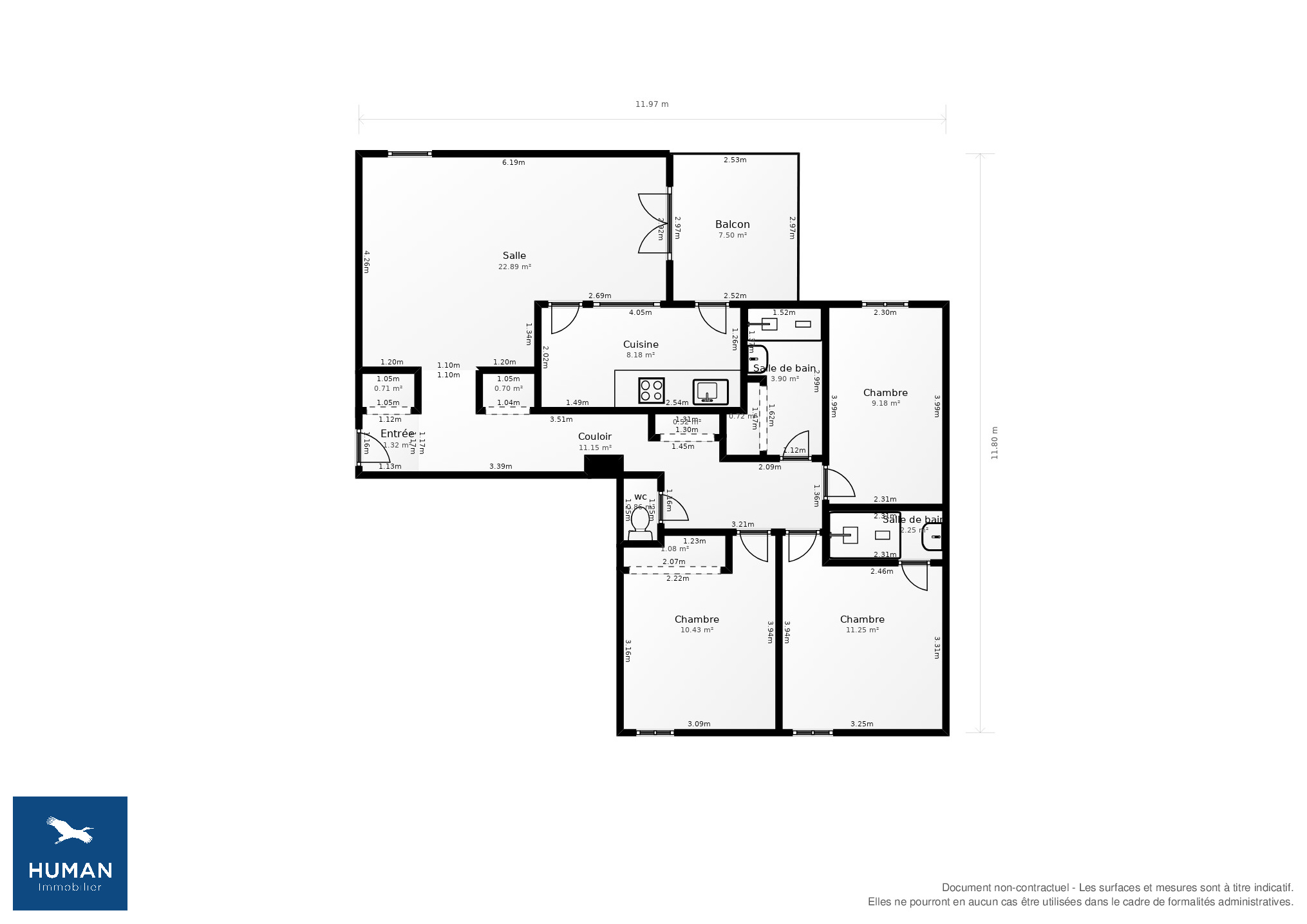 Vente Appartement Saint-Avertin - 4 pièces - 90 m² - (37550)