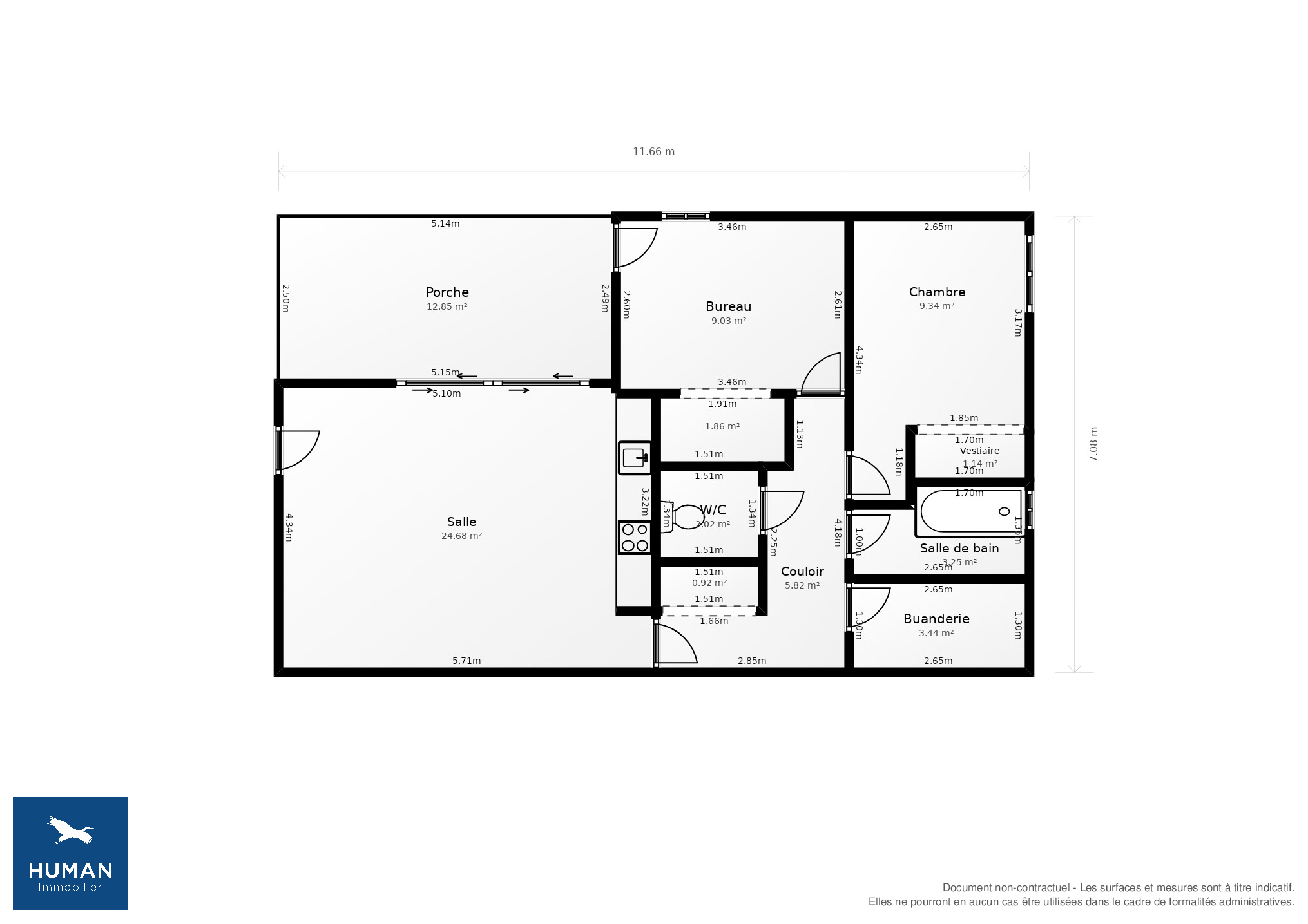 Vente Appartement Bordeaux - 3 pièces - 66 m² - (33300)