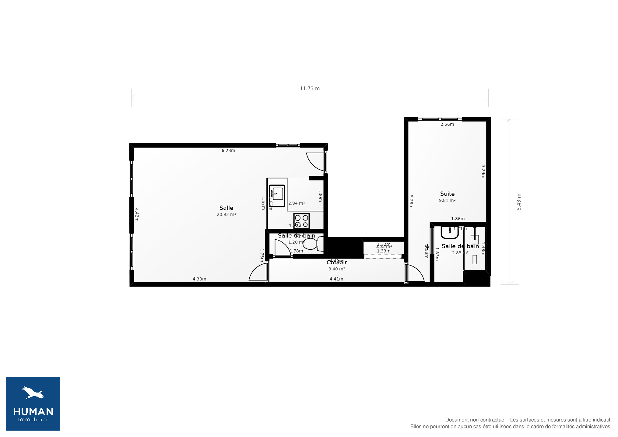 Vente Appartement Bordeaux - 2 pièces - 51 m² - (33000)