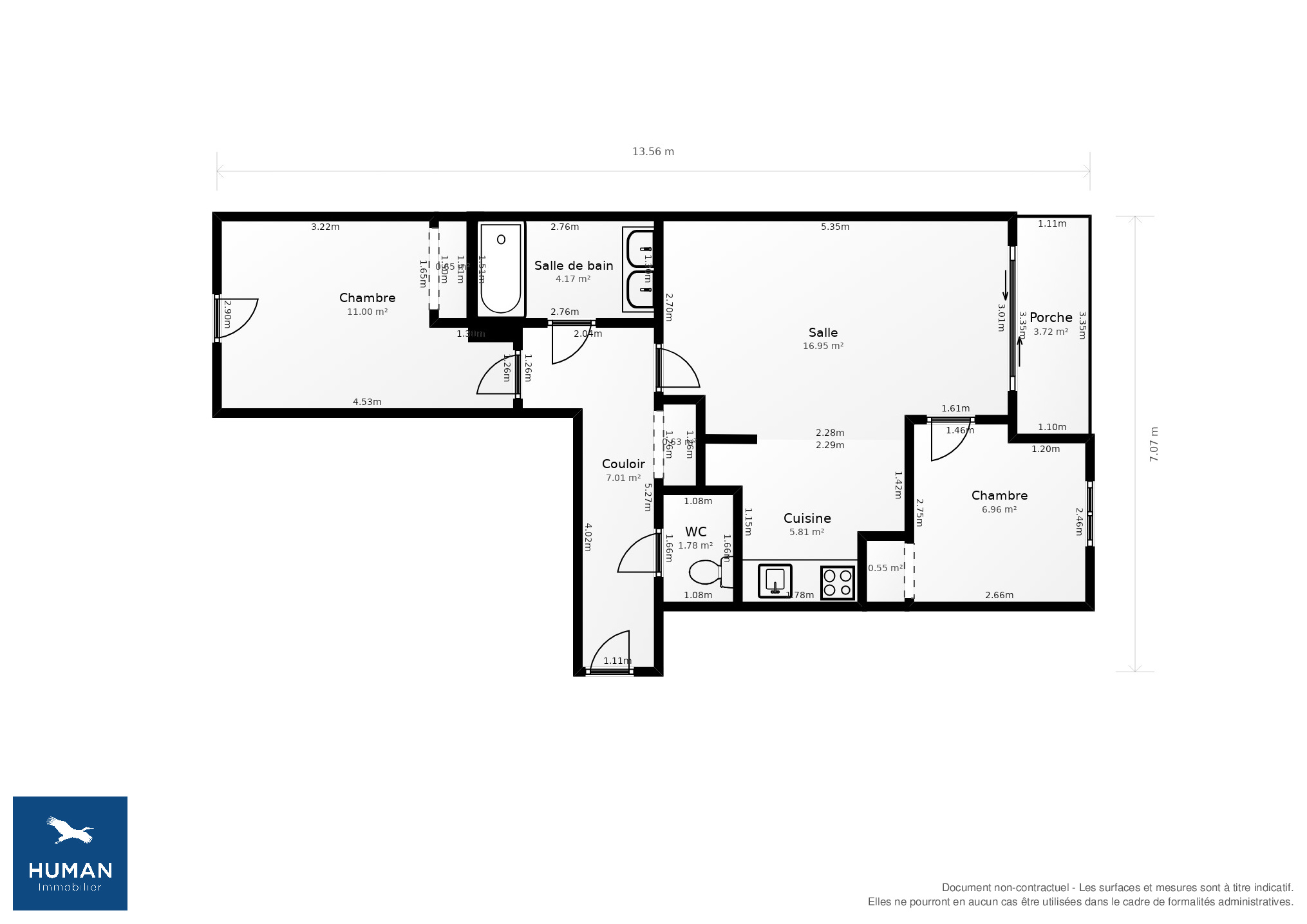 Vente Appartement Eysines - 3 pièces - 62 m² - (33320)