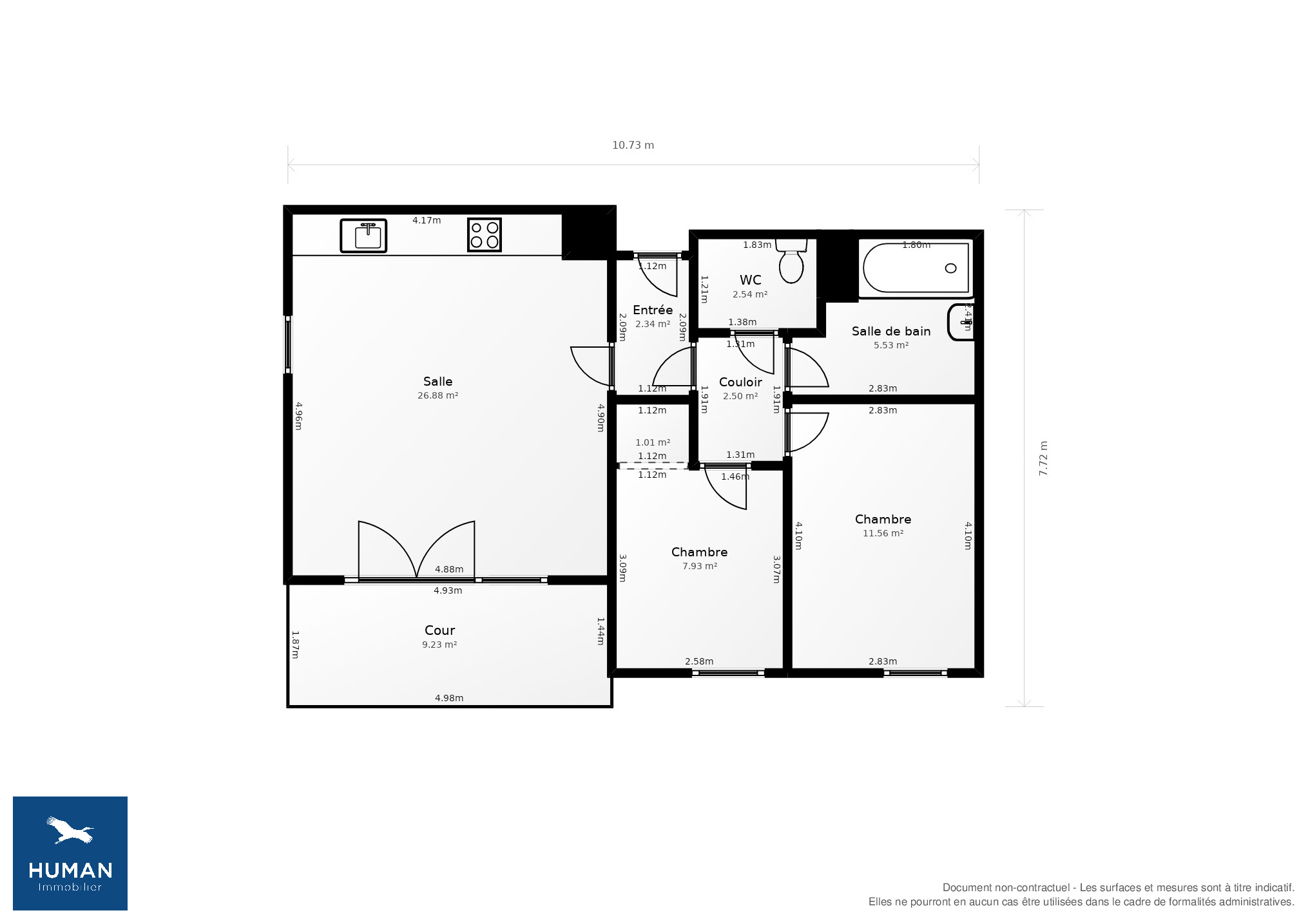 Vente Appartement Pessac - 3 pièces - 63 m² - (33600)