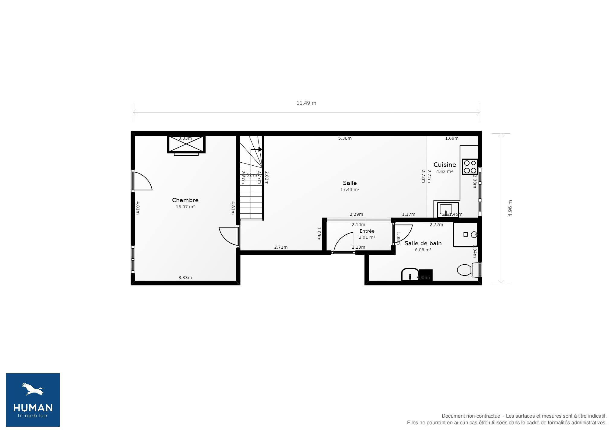 Vente Appartement Bordeaux - 3 pièces - 59,1 m² - (33000)