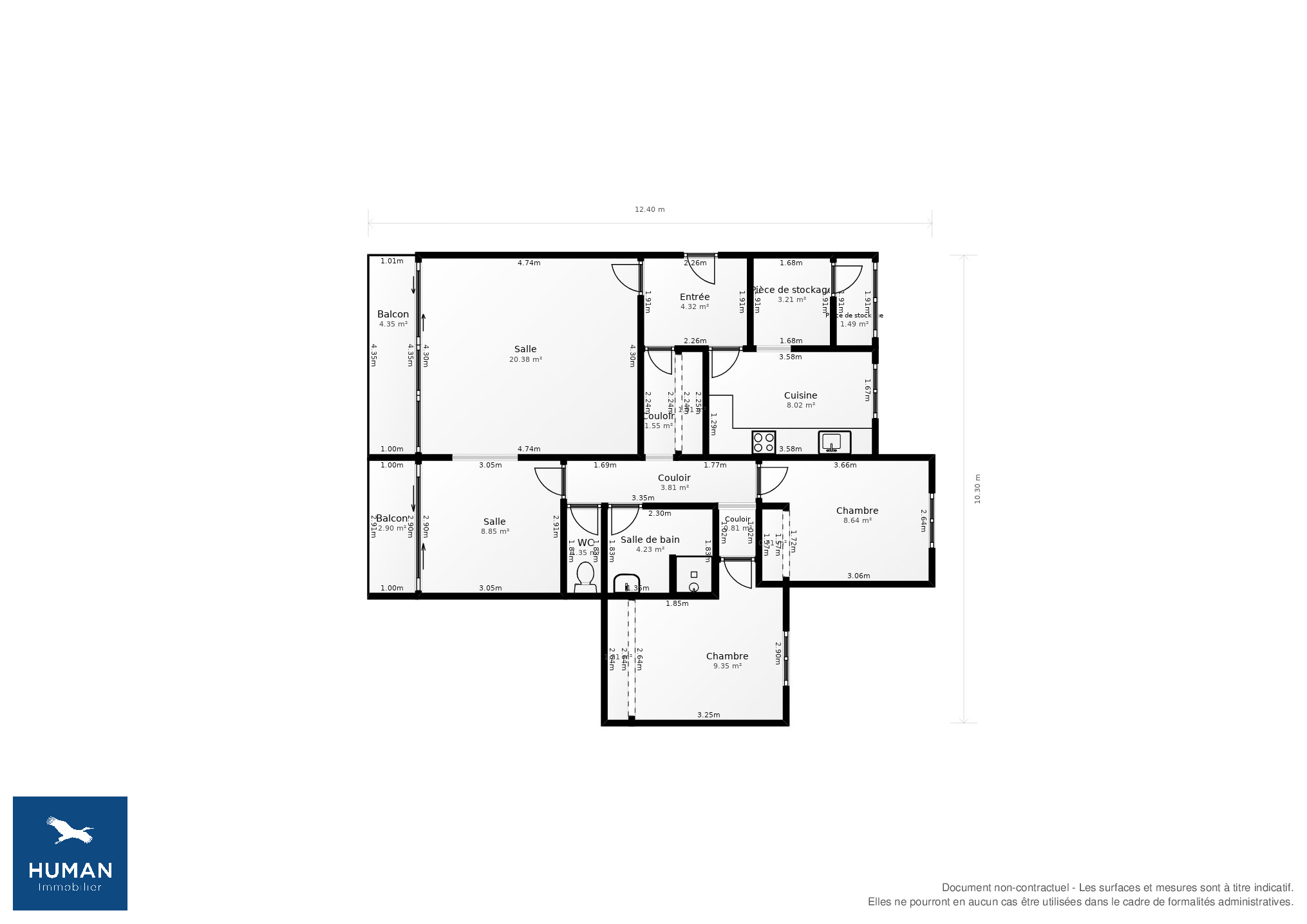 Vente Appartement Bordeaux - 4 pièces - 90 m² - (33300)
