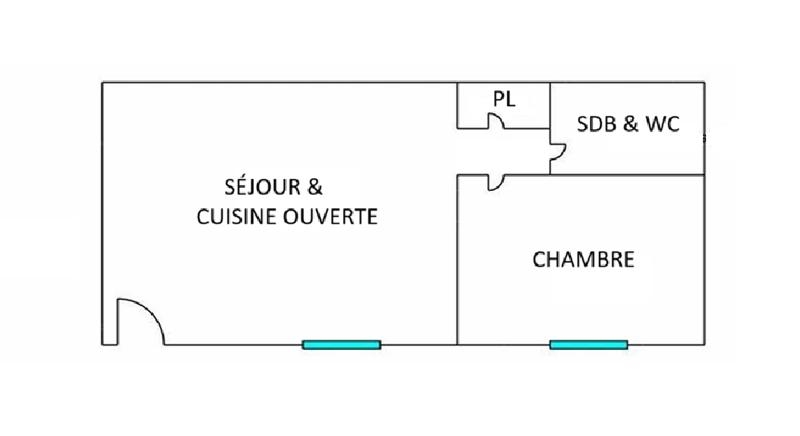 Vente Appartement BORDEAUX - 2 pièces -38 m² - (33000)